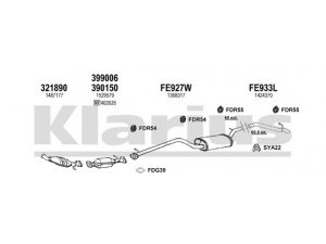 KLARIUS 361833U išmetimo sistema 
 Išmetimo sistema -> Išmetimo sistema, visa