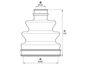 OPEN PARTS SJK7191.00 gofruotoji membrana, kardaninis velenas 
 Ratų pavara -> Gofruotoji membrana
272441, 272442