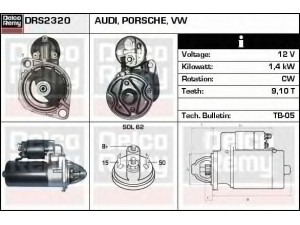 DELCO REMY DRS2320 starteris 
 Elektros įranga -> Starterio sistema -> Starteris
M1T50071, 034911023, 034911023X