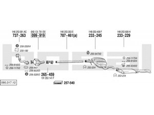 BOSAL 090.317.12 išmetimo sistema 
 Išmetimo sistema -> Išmetimo sistema, visa