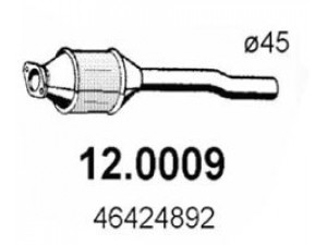ASSO 12.0009 katalizatoriaus keitiklis 
 Išmetimo sistema -> Katalizatoriaus keitiklis
46424892, 46518203, 46531832, 46541784