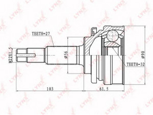 LYNXauto CO-5720 jungčių komplektas, kardaninis velenas 
 Ratų pavara -> Sujungimai/komplektas
39100-71J00, 39100-71J10, 39101 70J00
