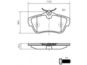 VEMA K427300 stabdžių trinkelių rinkinys, diskinis stabdys 
 Techninės priežiūros dalys -> Papildomas remontas
77364513, 9467549087, 425357, 425358