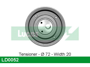 LUCAS ENGINE DRIVE LD0052 įtempiklio skriemulys, paskirstymo diržas