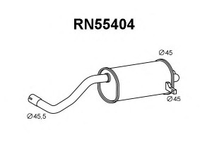VENEPORTE RN55404 galinis duslintuvas 
 Išmetimo sistema -> Duslintuvas
8200854938