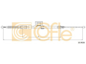 COFLE 10.9026 trosas, stovėjimo stabdys 
 Stabdžių sistema -> Valdymo svirtys/trosai
5Q0609721BE