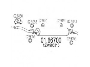 MTS 01.66700 galinis duslintuvas 
 Išmetimo sistema -> Duslintuvas
1234905315