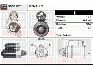 DELCO REMY DRS1671 starteris 
 Elektros įranga -> Starterio sistema -> Starteris
310000, 310407, 7700503371, 7700561416