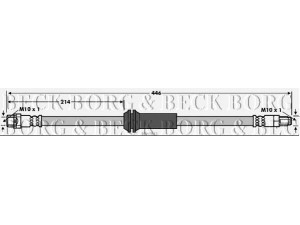 BORG & BECK BBH7823 stabdžių žarnelė 
 Stabdžių sistema -> Stabdžių žarnelės
34 30 6 772 556, 34 30 6 781 667