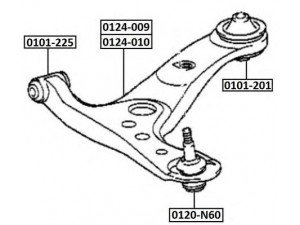 ASVA 0101-225 valdymo svirties/išilginių svirčių įvorė 
 Ašies montavimas/vairavimo mechanizmas/ratai -> Valdymo svirtis/pasukamosios svirties sujungimas -> Montavimas/sutvirtinimas
48654-21010, 48068-29265, 48068-49065