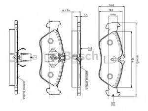 BOSCH 0 986 TB2 032 stabdžių trinkelių rinkinys, diskinis stabdys 
 Techninės priežiūros dalys -> Papildomas remontas
002 420 40 20, 002 420 60 20, 004 420 27 20