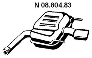 EBERSPÄCHER 08.804.83 galinis duslintuvas
58 52 311