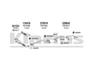 KLARIUS 362006E išmetimo sistema 
 Išmetimo sistema -> Išmetimo sistema, visa
