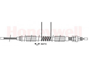 BENDIX 432848B trosas, stovėjimo stabdys 
 Stabdžių sistema -> Valdymo svirtys/trosai
7700812521