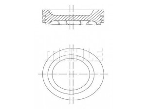 MAHLE ORIGINAL 043 03 00 stūmoklis 
 Variklis -> Cilindrai/stūmokliai
U5L P00 22, U5L P00 46