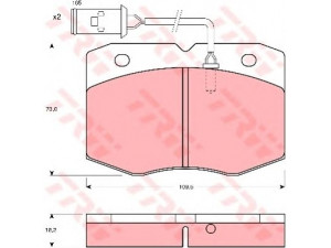 TRW GDB1111 stabdžių trinkelių rinkinys, diskinis stabdys 
 Techninės priežiūros dalys -> Papildomas remontas
1906038, 1906158, 1906158