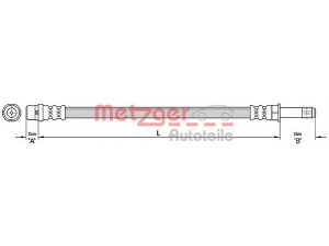 METZGER 4110367 stabdžių žarnelė 
 Stabdžių sistema -> Stabdžių žarnelės
30681723, 30683555, 30714410