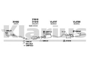 KLARIUS 390644U išmetimo sistema 
 Išmetimo sistema -> Išmetimo sistema, visa