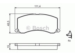 BOSCH 0 986 424 465 stabdžių trinkelių rinkinys, diskinis stabdys 
 Techninės priežiūros dalys -> Papildomas remontas
55800 60G00 000, 55800 61G50 000