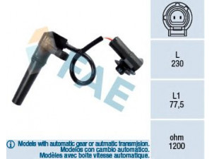 FAE 79281 RPM jutiklis, automatinė transmisija 
 Transmisija -> Automatinė pavarų dėžė -> Jutiklis
7700103119, 77 00 103 119, 2529.28