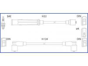 HITACHI 134391 uždegimo laido komplektas 
 Kibirkšties / kaitinamasis uždegimas -> Uždegimo laidai/jungtys
2708006, 2708980, 2721934