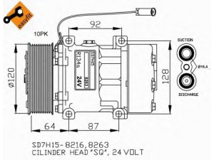 NRF 32709G kompresorius, oro kondicionierius 
 Oro kondicionavimas -> Kompresorius/dalys
2016303734, 20731328, 20941036