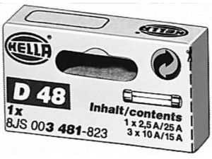 HELLA 8JS 003 481-823 saugiklių komplektas