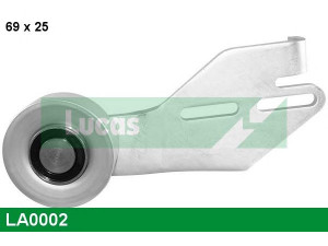 LUCAS ENGINE DRIVE LA0002 įtempiklio skriemulys, V formos rumbuotas diržas 
 Diržinė pavara -> V formos rumbuotas diržas/komplektas -> Įtempiklio skriemulys