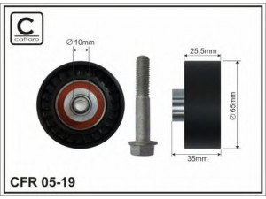 CAFFARO 05-19 kreipiantysis skriemulys, V formos rumbuotas diržas 
 Diržinė pavara -> V formos rumbuotas diržas/komplektas -> Laisvasis/kreipiamasis skriemulys
60671789