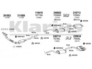 KLARIUS 361920E išmetimo sistema 
 Išmetimo sistema -> Išmetimo sistema, visa