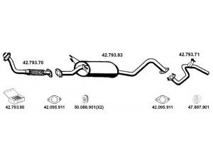 EBERSPÄCHER 422010 išmetimo sistema 
 Išmetimo sistema -> Išmetimo sistema, visa
