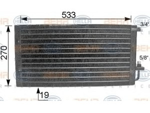 HELLA 8FC 351 039-151 kondensatorius, oro kondicionierius