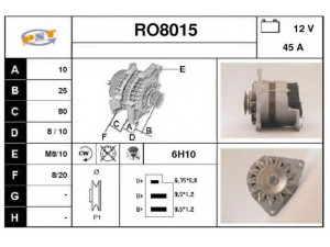 SNRA RO8015 kintamosios srovės generatorius