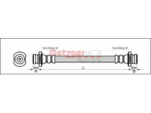 METZGER 4110611 stabdžių žarnelė 
 Stabdžių sistema -> Stabdžių žarnelės
96568065, 96320284, 96568065, D96320284