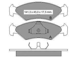VEMA 833841 stabdžių trinkelių rinkinys, diskinis stabdys