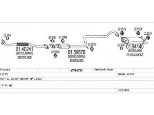 MTS C240126004602 išmetimo sistema 
 Išmetimo sistema -> Išmetimo sistema, visa