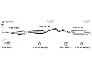EBERSPÄCHER 082392 išmetimo sistema 
 Išmetimo sistema -> Išmetimo sistema, visa
