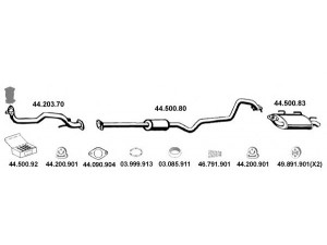 EBERSPÄCHER 442073 išmetimo sistema 
 Išmetimo sistema -> Išmetimo sistema, visa
