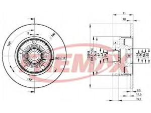 FREMAX BD-3576 stabdžių diskas 
 Stabdžių sistema -> Diskinis stabdys -> Stabdžių diskas
357 615 601 A, 357 615 601 B