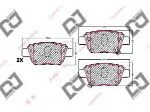 DJ PARTS BP1608 stabdžių trinkelių rinkinys, diskinis stabdys 
 Techninės priežiūros dalys -> Papildomas remontas
04466-28110, 0446605010, 0446628110