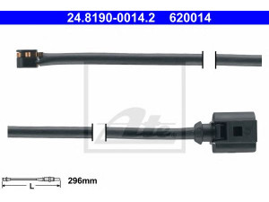 ATE 24.8190-0014.2 įspėjimo kontaktas, stabdžių trinkelių susidėvėjimas 
 Stabdžių sistema -> Susidėvėjimo indikatorius, stabdžių trinkelės
958 612 365 00, 7P0 907 637 A
