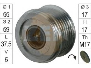 ERA 219089 laisvos eigos sankaba, kint. sr. generatorius 
 Diržinė pavara -> Laisvos eigos sankaba, kint. sr. generatorius
LF18-18-330, LW18-18-W11, 1800A061