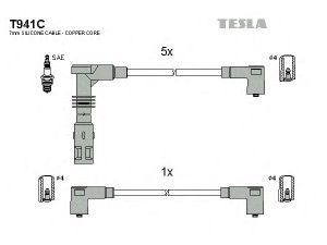 TESLA T941C uždegimo laido komplektas 
 Kibirkšties / kaitinamasis uždegimas -> Uždegimo laidai/jungtys
034905483G