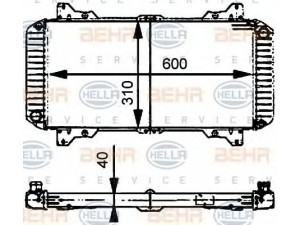 HELLA 8MK 376 710-101 radiatorius, variklio aušinimas
307 501 11 01, A 307 501 11 01