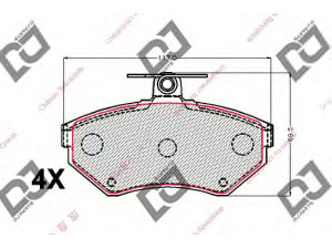 DJ PARTS BP2100 stabdžių trinkelių rinkinys, diskinis stabdys 
 Techninės priežiūros dalys -> Papildomas remontas
8E0698151, 8E0698151A