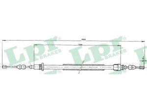 LPR C0691B trosas, stovėjimo stabdys 
 Stabdžių sistema -> Valdymo svirtys/trosai
7700802686, 7700802686