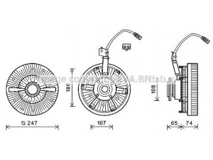 AVA QUALITY COOLING MNC070 sankaba, radiatoriaus ventiliatorius 
 Aušinimo sistema -> Radiatoriaus ventiliatorius
51066300096, 51066300106, 51066300129