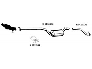 EBERSPÄCHER 042130 išmetimo sistema 
 Išmetimo sistema -> Išmetimo sistema, visa