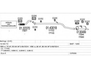 MTS C070039000957 išmetimo sistema 
 Išmetimo sistema -> Išmetimo sistema, visa