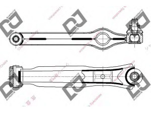 DJ PARTS DA1448 vikšro valdymo svirtis 
 Ašies montavimas/vairavimo mechanizmas/ratai -> Valdymo svirtis/pasukamosios svirties sujungimas -> Vairo trauklės (valdymo svirtis, išilginis balansyras, diago
45200-69DV1, 45200-78002, 45200-84000
